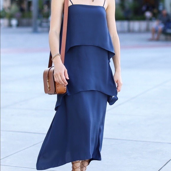 mid length satin dress